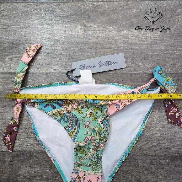 Rhona Sutton Tie Side Bikini Bottom Size 16 - Picture 3 of 5